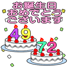 Birthday cakes for ages 49-72[MOVE]