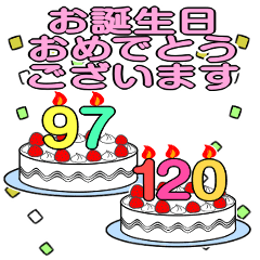 Birthday cakes for ages 97-120[MOVE]