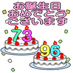 Birthday cakes for ages 73-94
