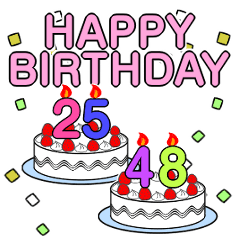 Birthday cakes for ages 25-48[MOVE]