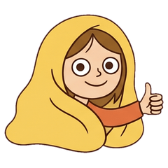 裹著毛毯的厭世女孩