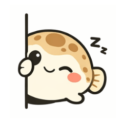 極簡風格的可愛小河豚