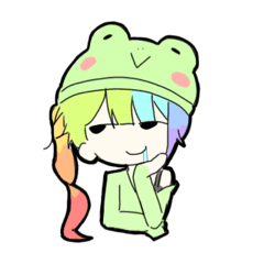 彩色青蛙>:）