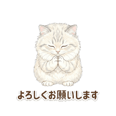 Cute & Useful: Fluffy Cat Keigo Stickers