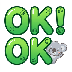 Koala大字感情貼圖