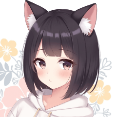 Everyday cat ear hoodie BIG sticker