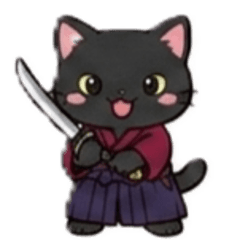 Samurai Black Cat! Let's Duel Fairly!