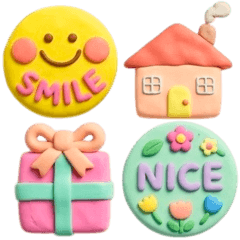 Cute clay art Sticker
