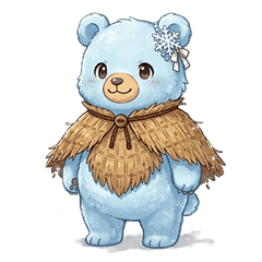 A snow bear's daily life