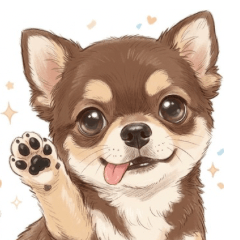 Cute Choco-Tan Chihuahua: Daily Stickers