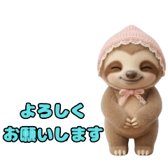 Healing Sloth:Cute & Polite Expressions