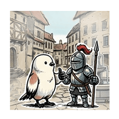 Long-tailed tit's life in a castle town