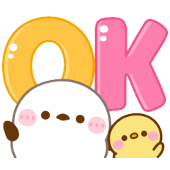 シマエナガ♡カラフルでか文字毎日使える