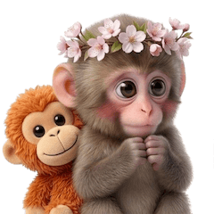 Cute Sakura Little Monkey (NTZ)