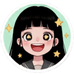 Cute Kawaii Girl Daily Stickers EN
