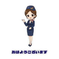 CA Cabin Crew  Greeting Polite Stickers