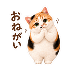 Sowa, the chubby calico cat