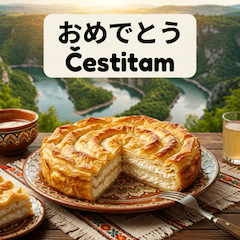 Serbian food stickers