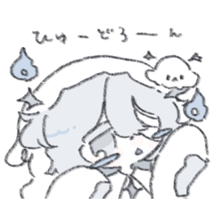 ghost girl stamp…！