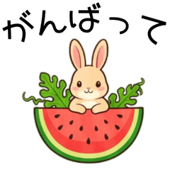 Fruit Bunny Gentle Cheer Stickers JP