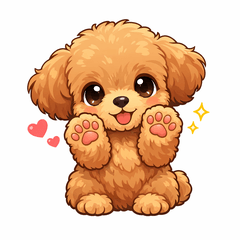 Fluffy Toy Poodle's Everyday Stickers
