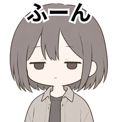 Expressionless Girl's Everyday Stickers