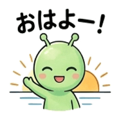 Little Green Alien's Daily Stickers