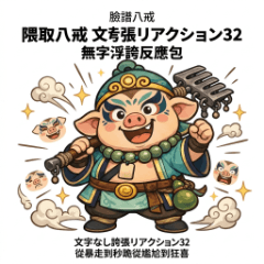 臉譜八戒・無字浮誇反應32連發