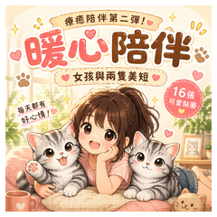 女孩跟2隻貓貓 2.1