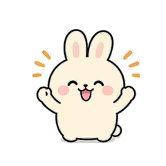 Silent Bunny Expression Stickers