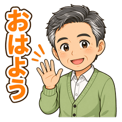 Senior Gentleman's Daily Stickers