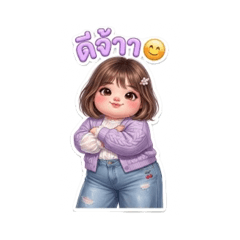 Purple Nu, round cheeks, short hair 01