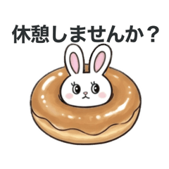 Polite Bunny Stickers 01