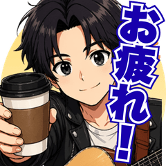 Polite Daily Guitar Boy Stickers40