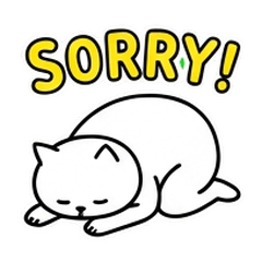 專業道歉貓（隨筆塗鴉風）