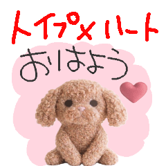 cute heart mofumofu toy poodle!!