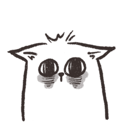 Emoji cat_Black and white version