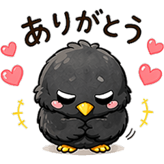 Mofu Crow Easy Chat Stickers