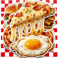 3D立體貼紙!視覺ASMR垃圾食物與宵夜