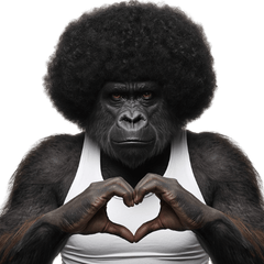 Afro White Tank Top Gorilla