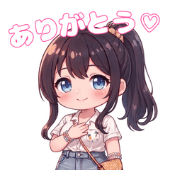 Cute Summer Girl Stickers Daily Use