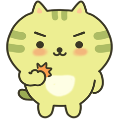 Cute Lime Cat Daily Stickers