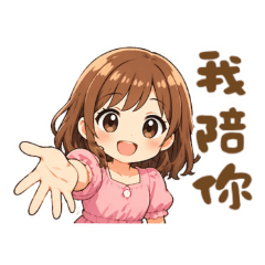 可愛女孩日常生活，萬用貼圖。