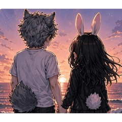 甜蜜情侶日常 狼兔CP