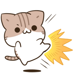 moving unmotivated cat gag Sticker