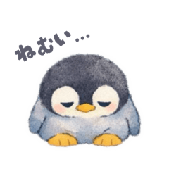 The penguins are so sleepy