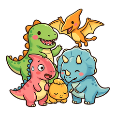 Little Dinosaurs' Daily Life