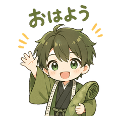 Cute Matcha Boy Daily Stickers