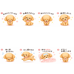 Toy Poodle Polite Stickers