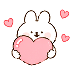 Cute and laid-back rabbit daily stickers